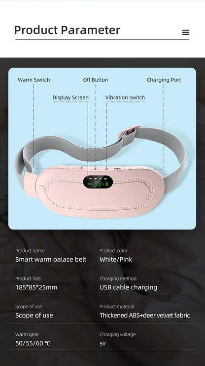 Ceinture Chauffante Intelligente Femme – Soulage Douleurs & Menstruations